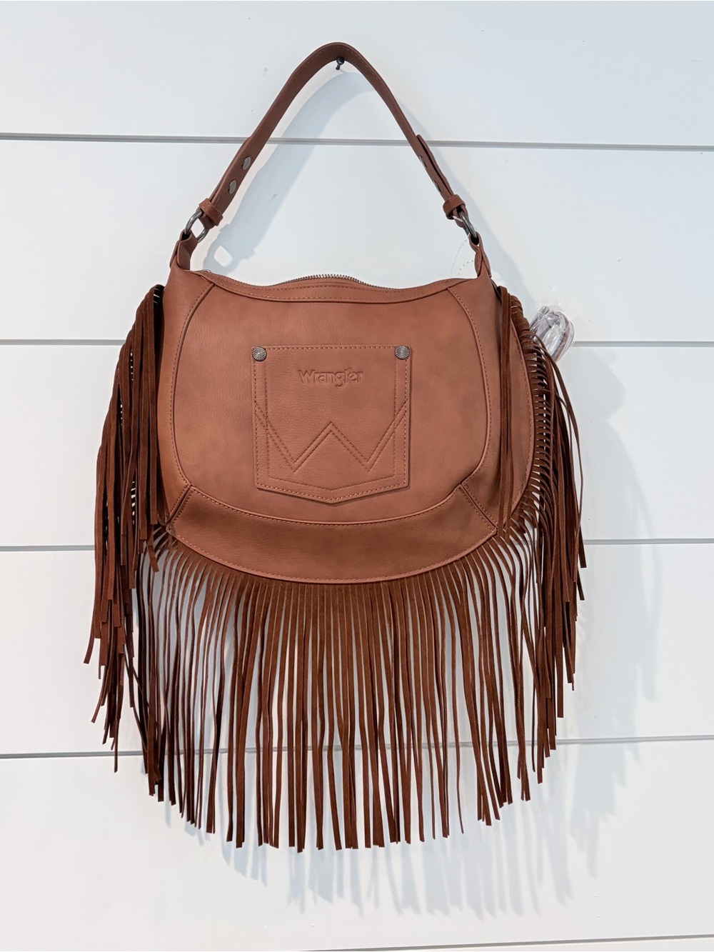 Wrangler Western Fringe Hobo Bag Glam Boho Coastal Cowgirl Festival Hippie - Picture 4 of 8